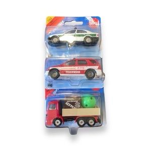 Siku Recycling-Transporter, Police Patrol Car, Fire Command Car from Germany
